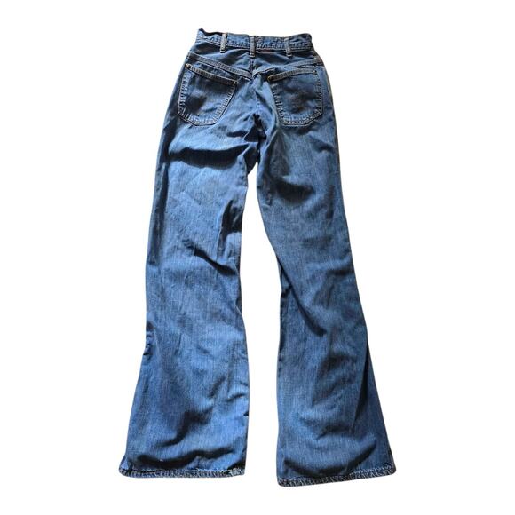 Vintage Landlubber Denim Jeans 70s Retro Girls Bell Bottom Pants Size 5 Groovy - Picture 2 of 9